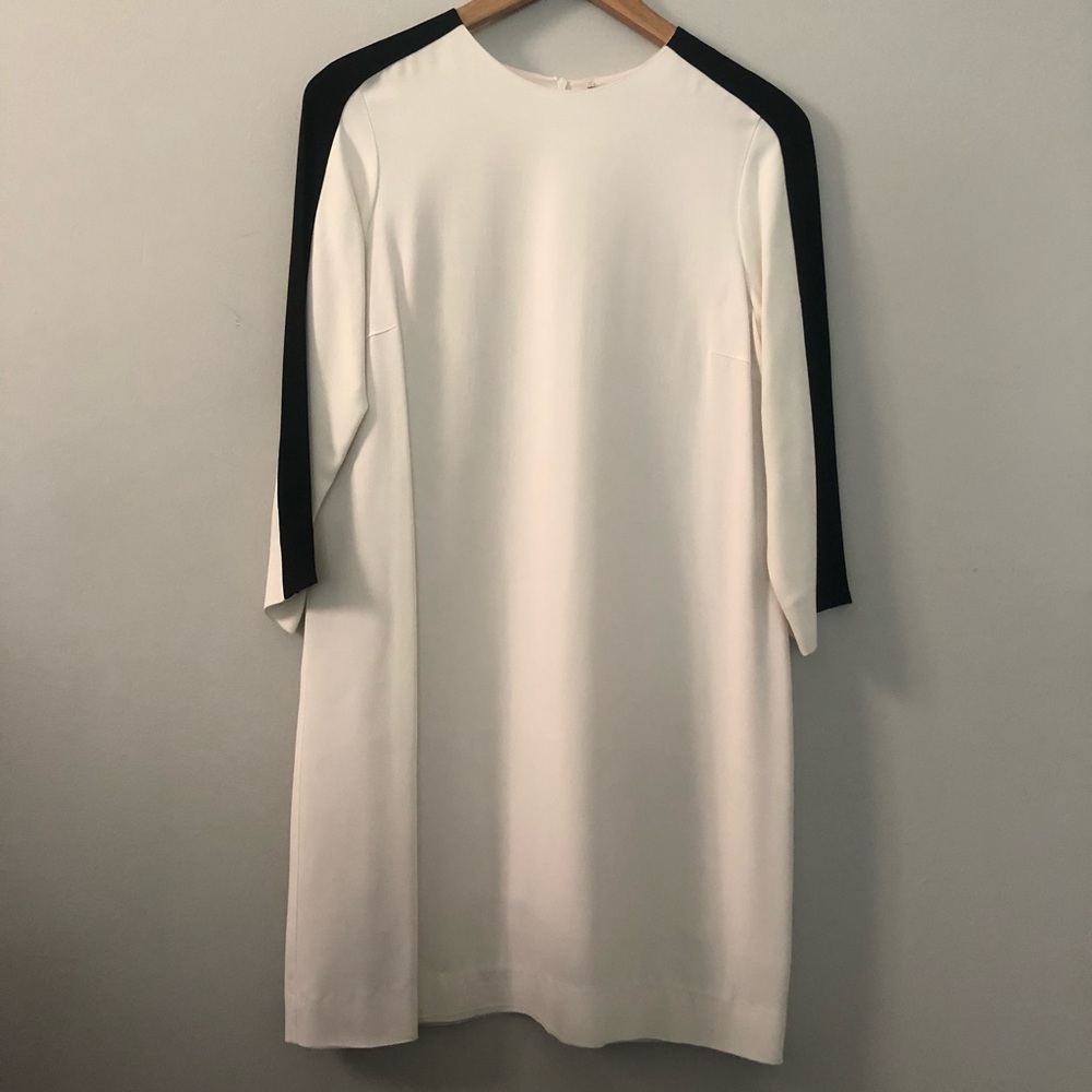 Zara White and Black Sheath Dress
